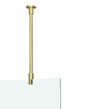 Merlyn shower screen stabilising bar in brass finish