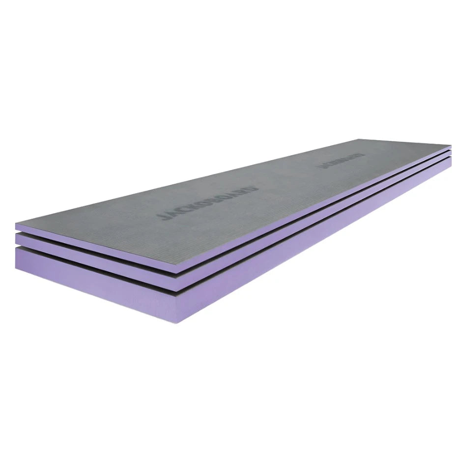 JACKOBOARD Plano Construction Board 1200x600x10mm, featuring water-repellent extruded polystyrene foam with a special coating for tiling or plastering.