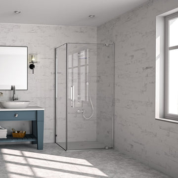 Merlyn Series 10 Pivot Shower Door with Side Panel