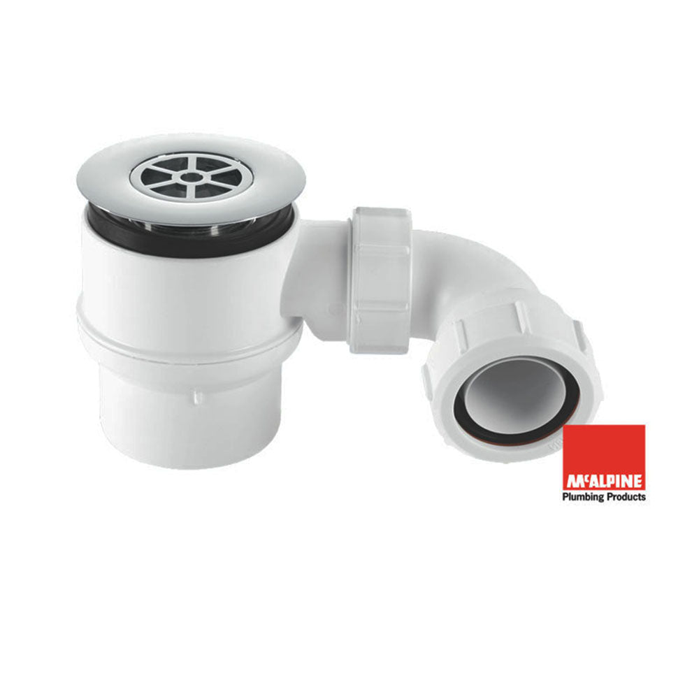 Alpine plumbing waste trap compatible with Contour Swift Level Access Shower Tray for efficient drainage in mobility shower setups.