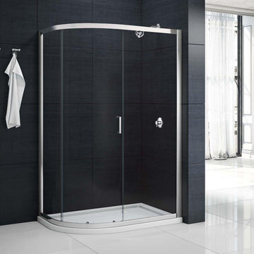 Merlyn MBOX offset quadrant shower enclosure in modern bathroom