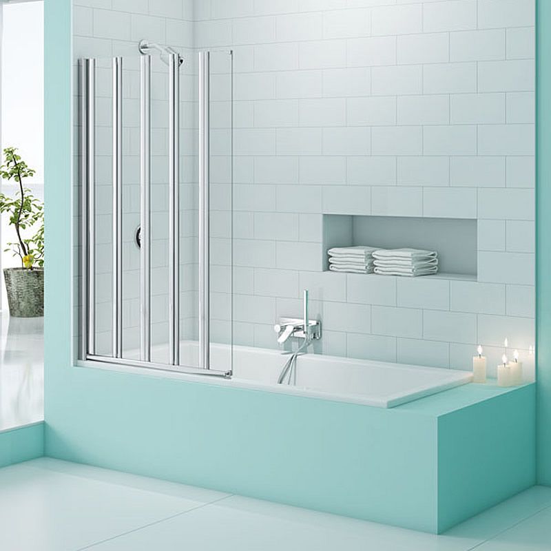 Merlyn SecureSeal 5 Fold Bath Screen in modern bathroom
