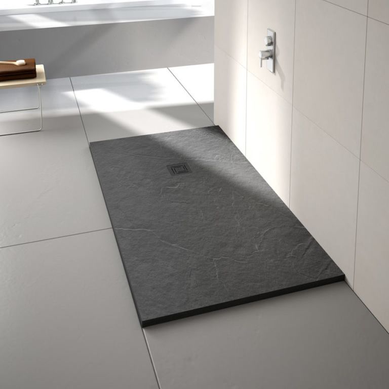 Merlyn Truestone Textured Shower Tray - Slate Black