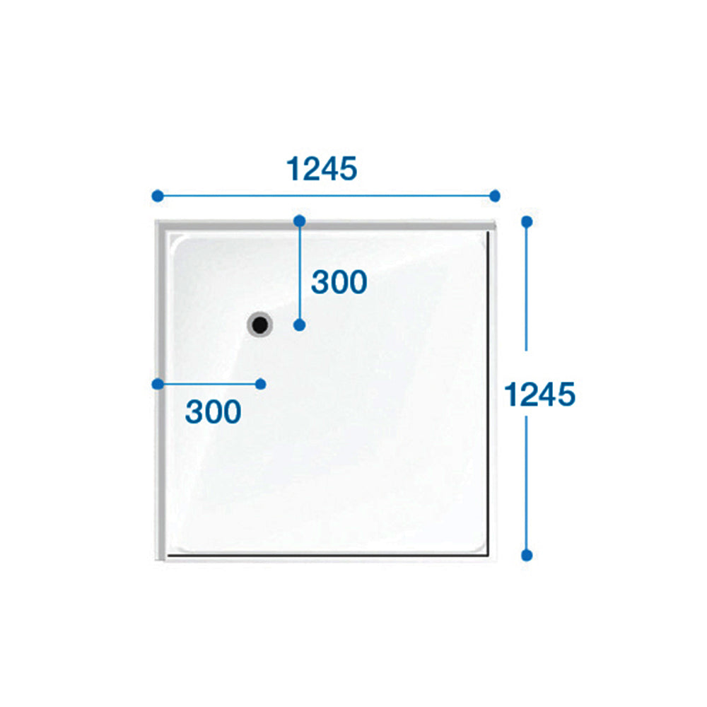 Contour Swift Level Access Shower Tray 1245 x 1245mm