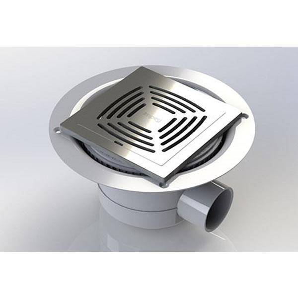 Impey stainless steel floor drain with horizontal outlet