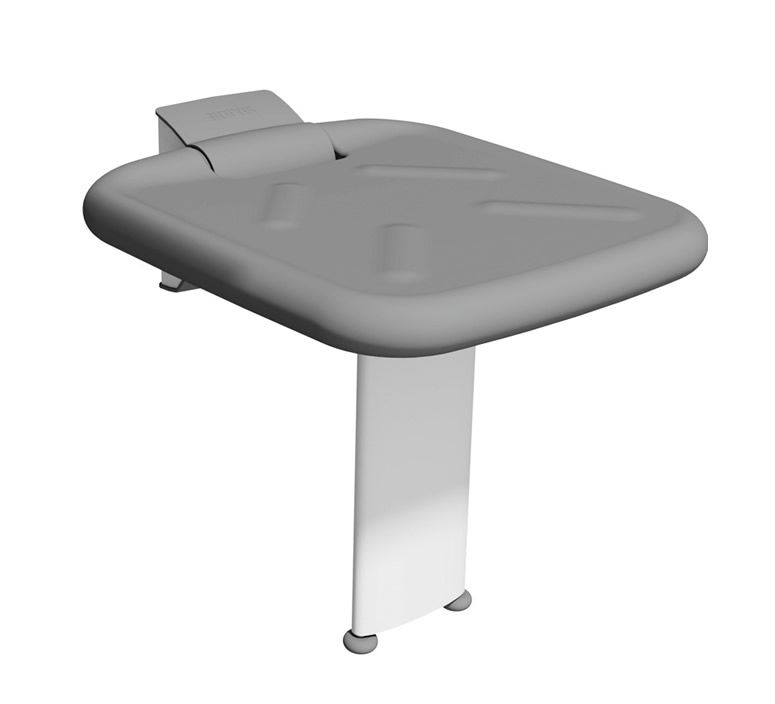 Ropox drop down shower seat with single leg