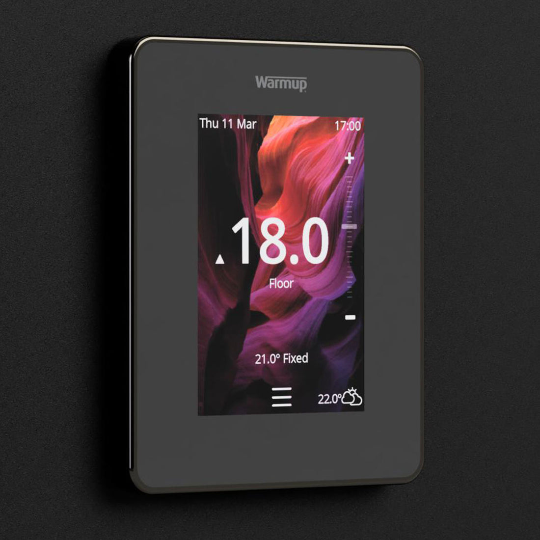 Warmup 6iE Smart Underfloor Heating Thermostat - Onyx Black