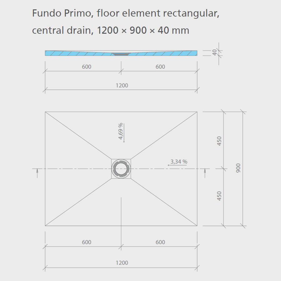 wedi Fundo Primo Wet Room Shower Tray