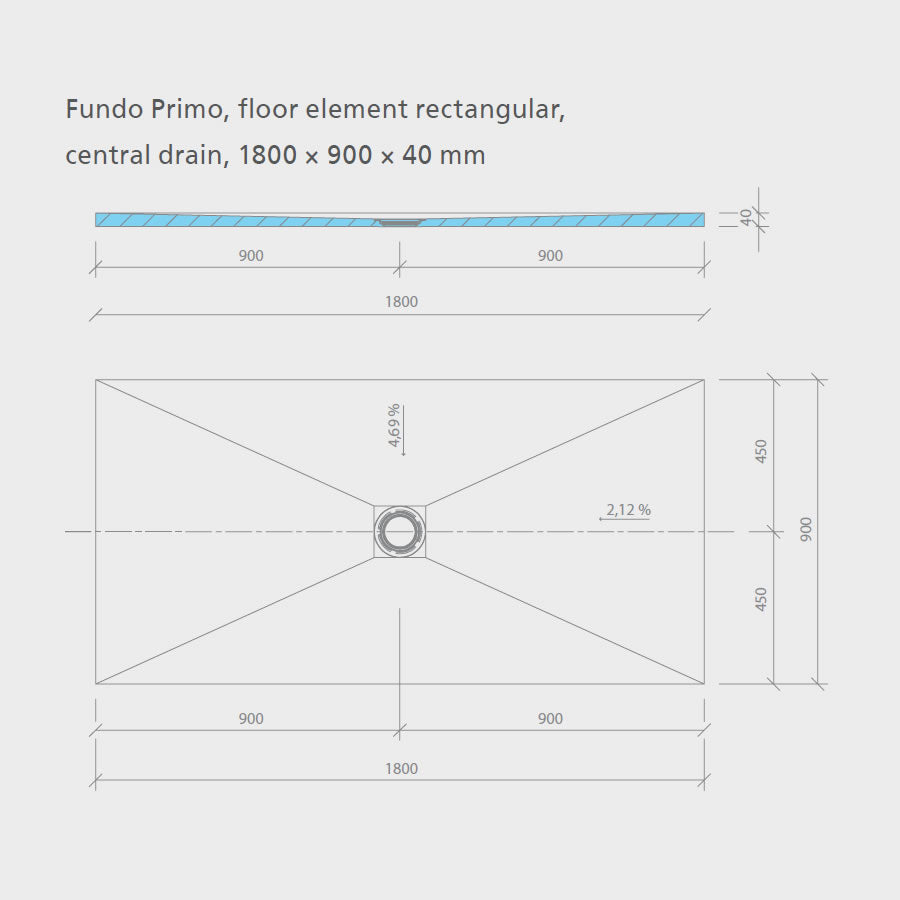 wedi Fundo Primo Wet Room Shower Tray