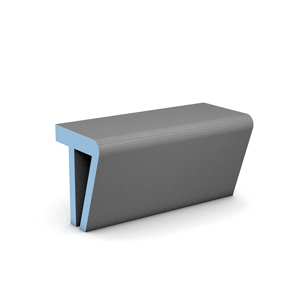 wedi Sanoasa Bench - Wet Room Shower Seat - Rounded in grey with a curved front, ideal for tileable installation in accessible bathrooms.