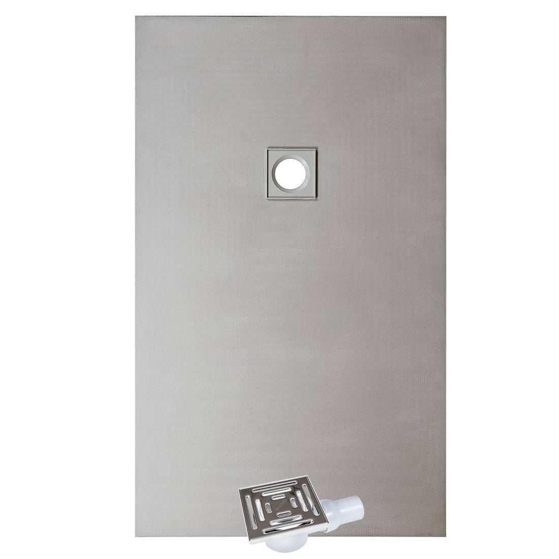 WetBase Wet Room Walk In Shower Tray Kit 1400 x 900mm with OFFSET drain and stainless steel cover, ideal for tiled floors and underfloor heating