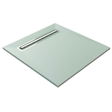 Impey Aqua-Dec Linear 4 walk-in shower tray with sleek design.