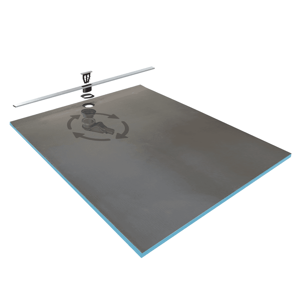 WetBase® ONE by wedi — ultra-slim wet room tray in 8 premium finishes