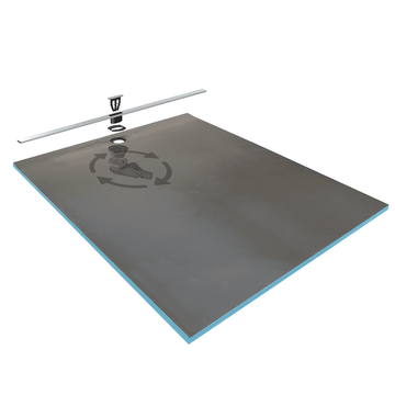 WetBase® One Infinity by wedi - linear wet room tray with integrated drain system