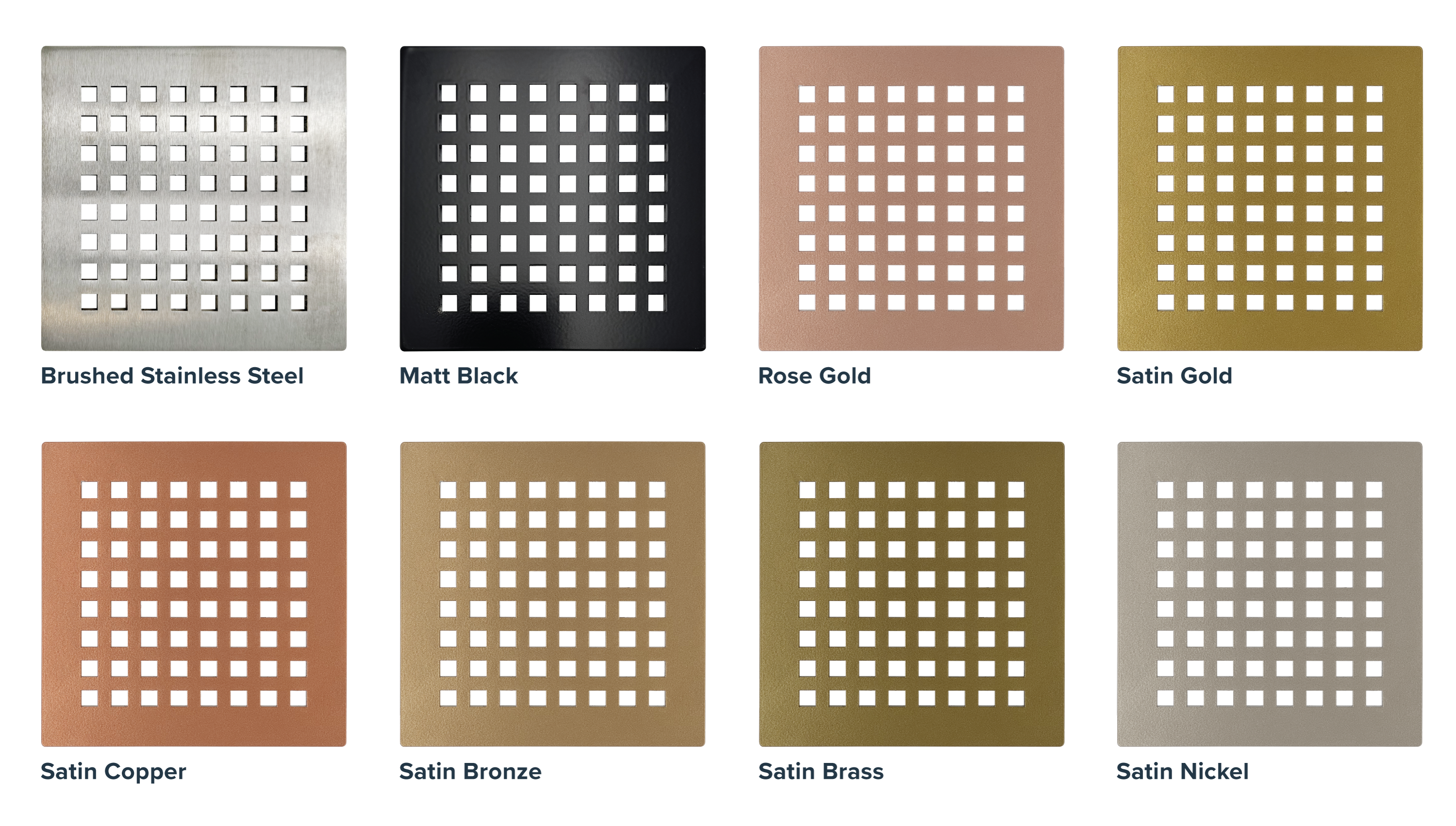 Octad Solid Stainless Steel Drain Covers