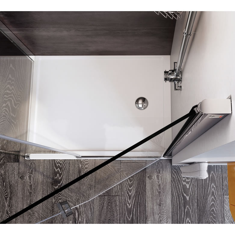 Modern bathroom with an anti-slip shower tray and glass enclosure.