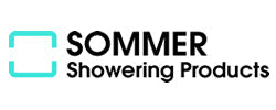 Sommer Showering Products logo with teal square icon.