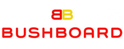 Bushboard logo with red and yellow BB initials.