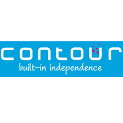 Logo for Contour Showers with the taglinebuilt-in independence.