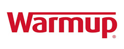 Warmup logo in bold red font on a white background.