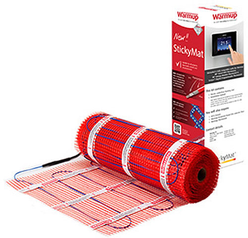 Warmup Sticky Mat Underfloor Heating system with packaging.