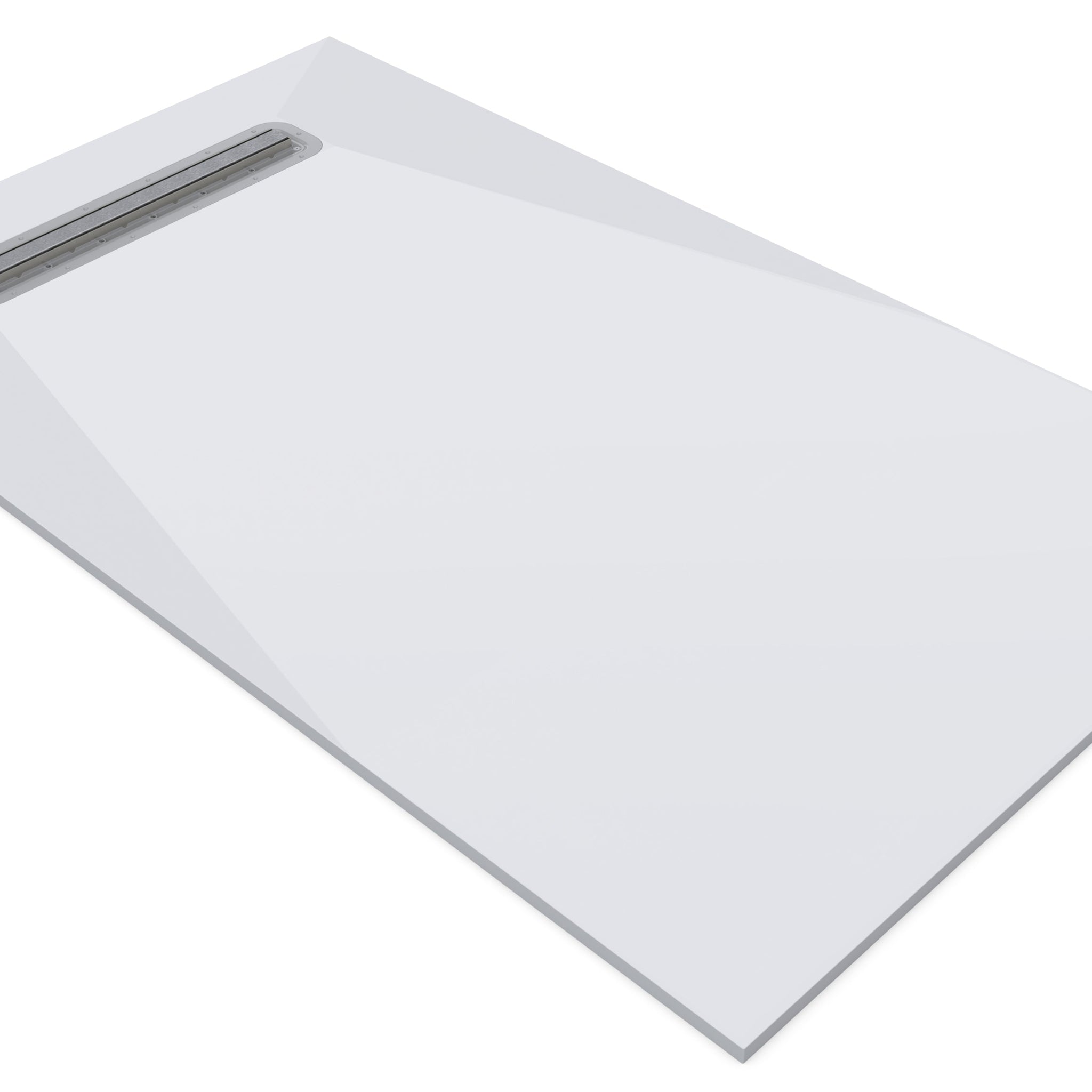 Impey Aqua Dec Linear 4 wet room tray, 2000 x 1200 x 22mm, featuring a sleek linear drain design with four pre-formed drainage gradients for tiled floors.