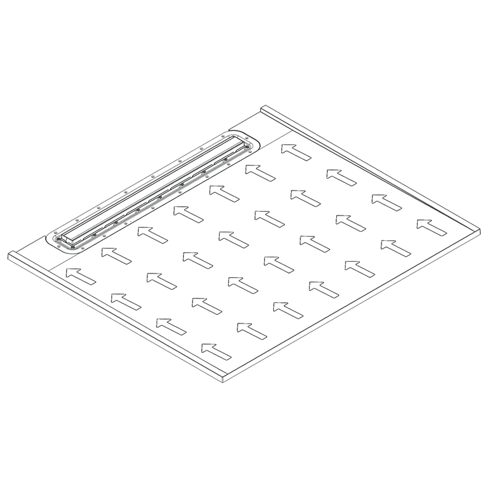 Impey Aqua Dec Linear 1 Wet Room Tray & Drain - Single Fall: 1200 x 800mm