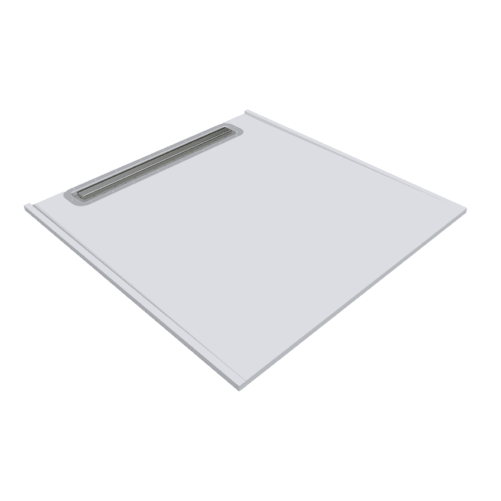Impey Aqua Dec Linear 1 Wet Room Tray & Drain - Single Fall: 1200 x 800mm