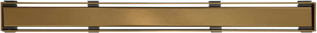 WetBase Linear Universal Shower Drain Channel Cover - Satin Brass