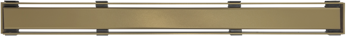 WetBase Linear Universal Shower Drain Channel Cover - Satin Bronze