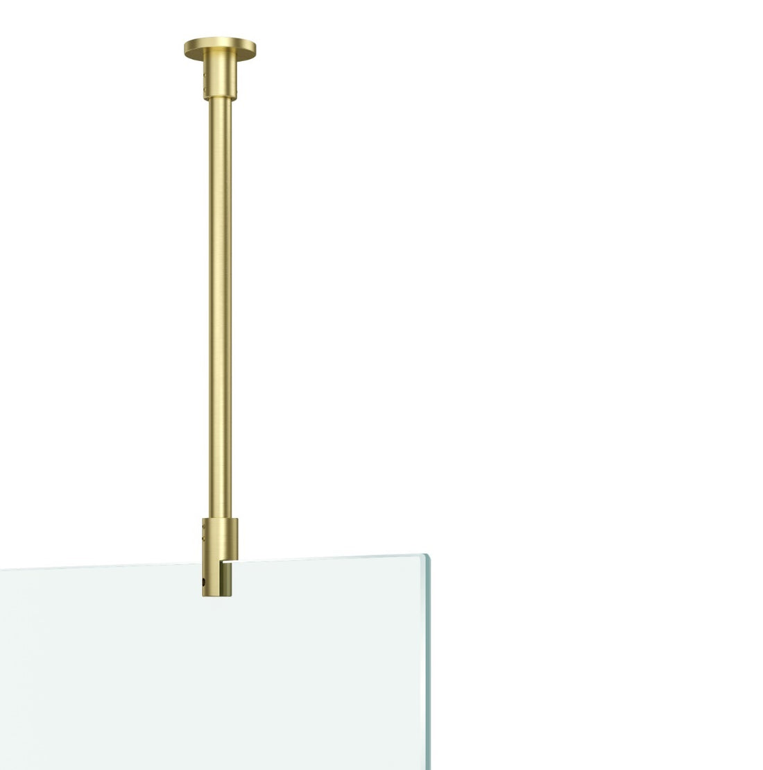 Merlyn shower screen stabilising bar in brass finish
