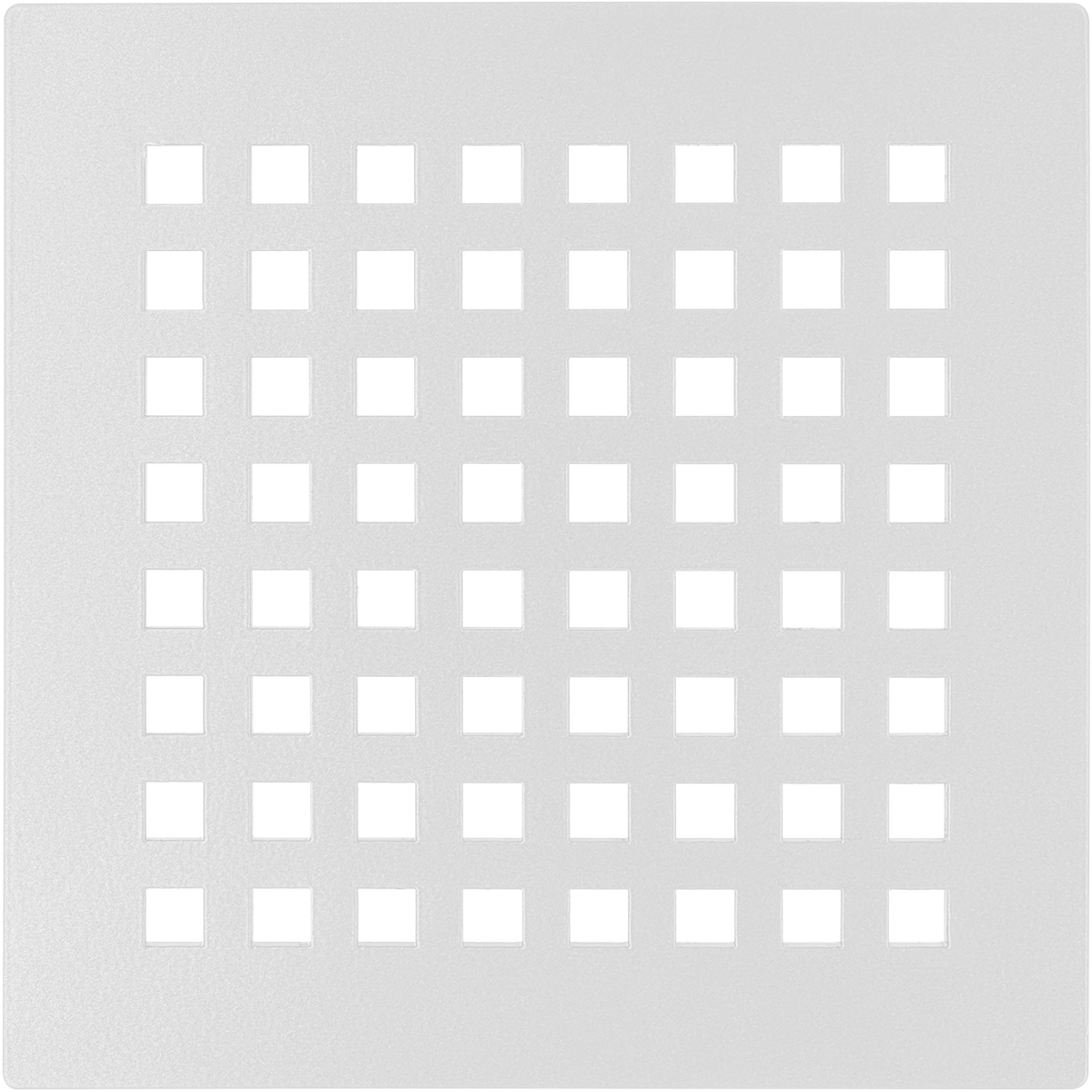 Octad Matt White Shower Drain Grill Cover for DALLMER Drain