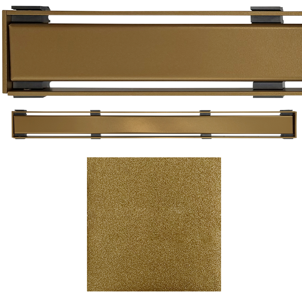 WetBase Linear Universal Shower Drain Channel Cover - Satin Brass