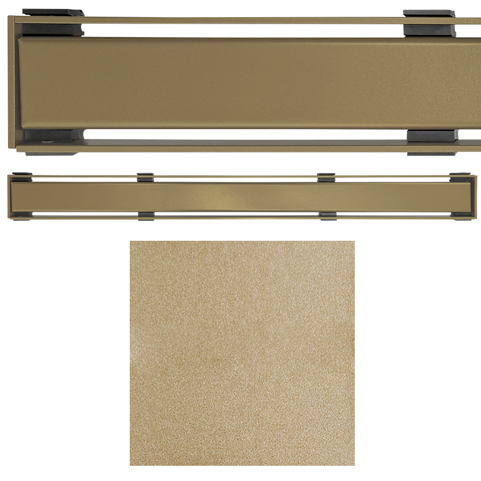 WetBase Linear Universal Shower Drain Channel Cover - Satin Bronze