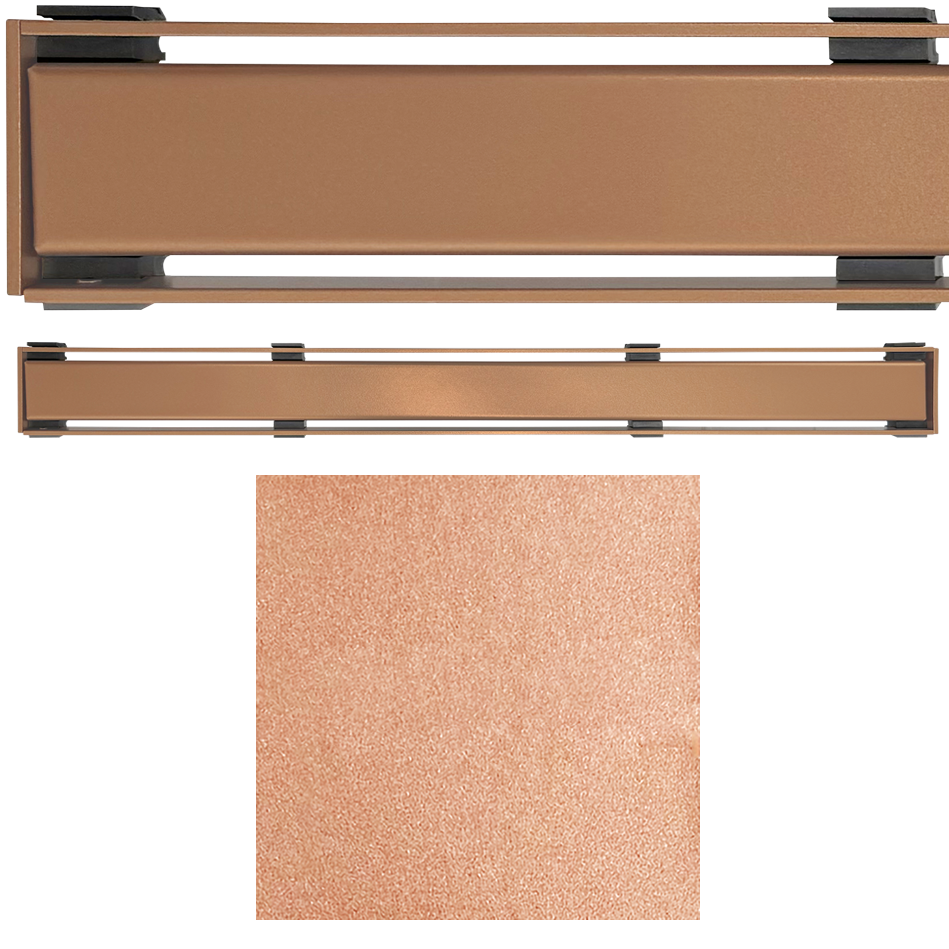 WetBase Linear Universal Shower Drain Channel Cover - Satin Copper