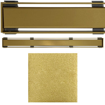 WetBase Linear Universal Shower Drain Channel Cover - Satin Gold