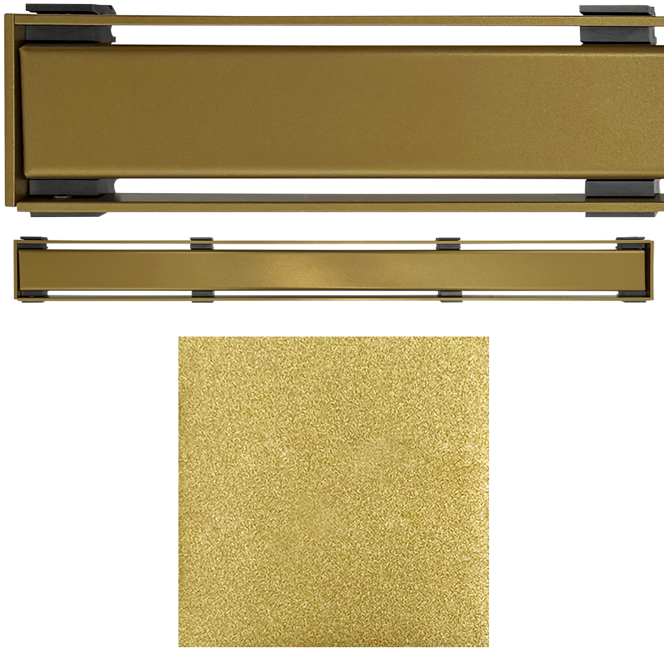 WetBase Linear Universal Shower Drain Channel Cover - Satin Gold