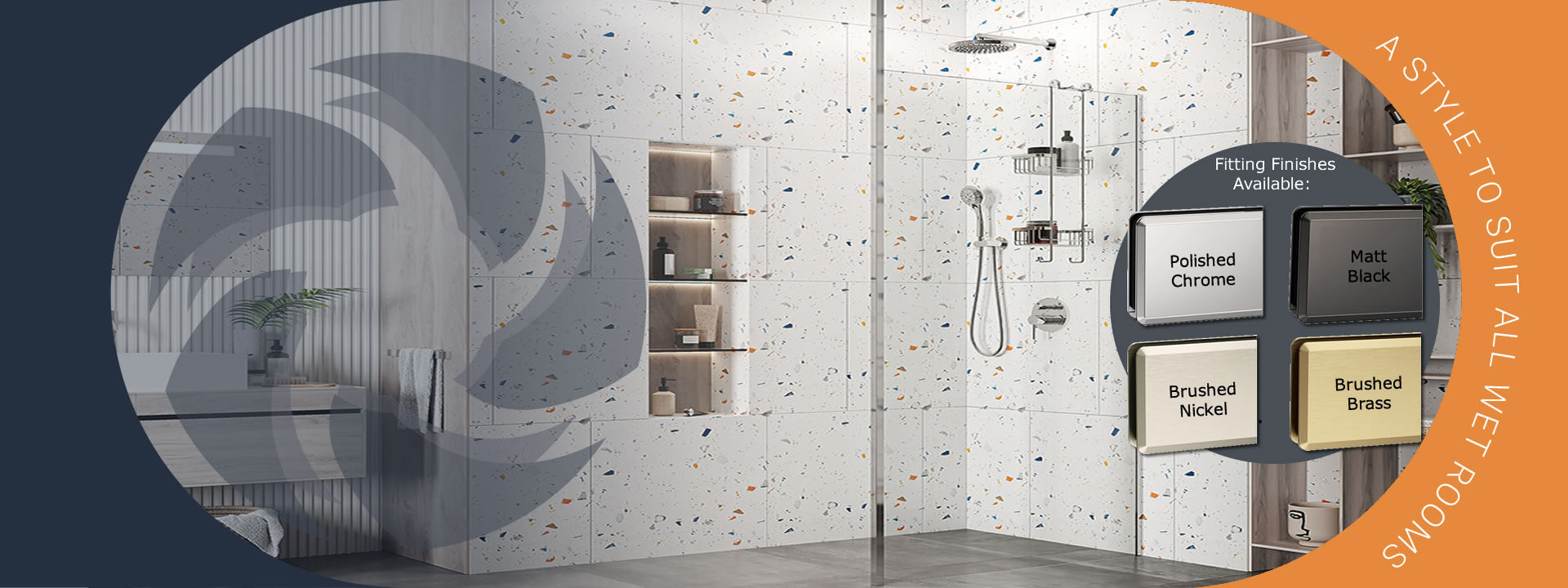 Purchase any WetBase Wet Room Tray & Save A further 10% OFF a Roman Haven Wetroom Shower Screen