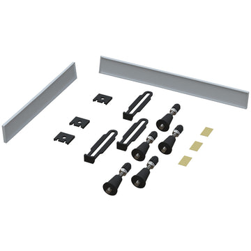 Roman Plinth & Leg Set for Anti Slip Shower Trays, including adjustable legs, brackets, and plinths for secure shower base installation.