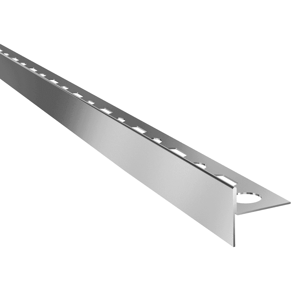 Side Slope Tile Profile for WetBase® One Infinity by wedi: 1200mm in stainless steel finish, ideal for seamless tile transitions in wet room installations.