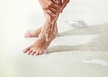 Vinyl wet room flooring finish