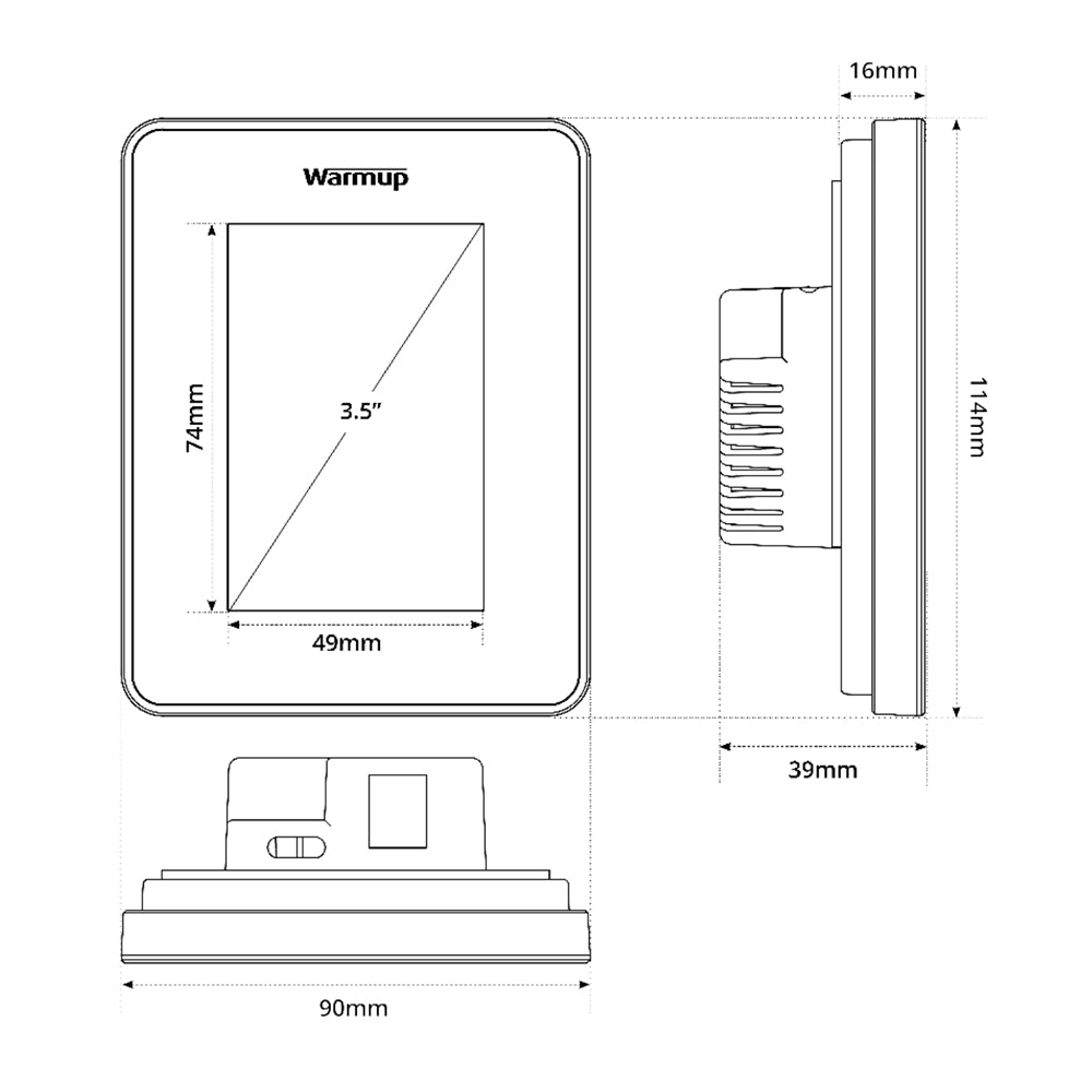 Warmup 7IE Smart WiFI programmable underfloor heating thermostat