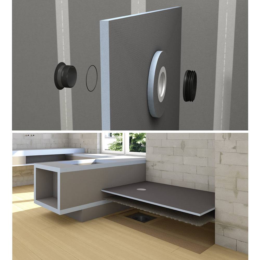 wedi fundo ligno plus wet room shower tray - Installation
