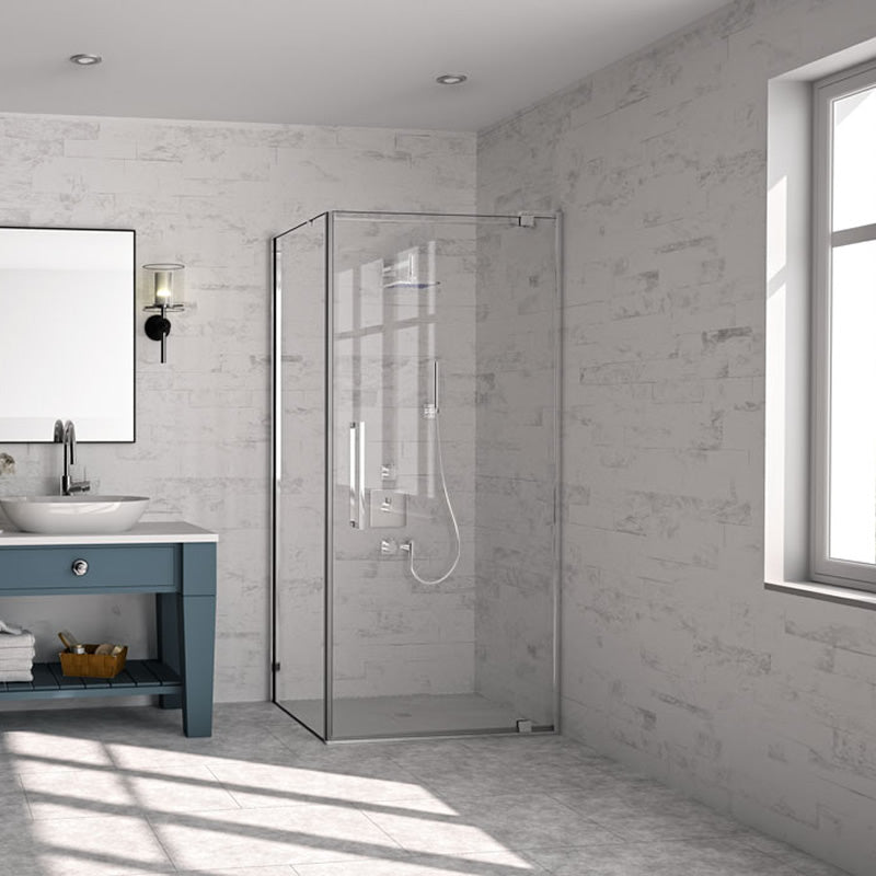 Merlyn Series 10 Pivot Shower Door with Side Panel