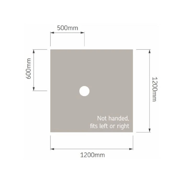 AKW Tuff Form Wet Room Shower Tray - 1200 x 1200 22mm