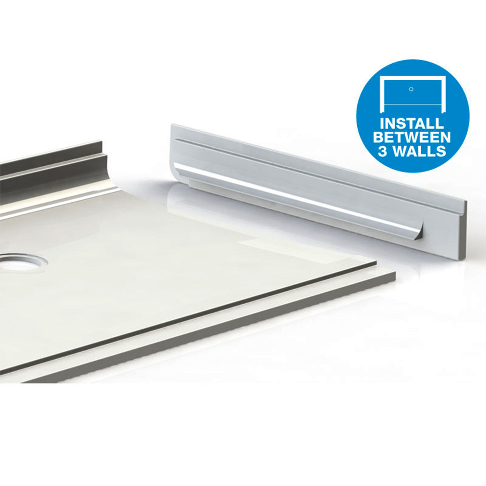 Contour Eagle Two Shower Tray shown with 3-wall installation compatibility, suitable for level access disabled showering setups.