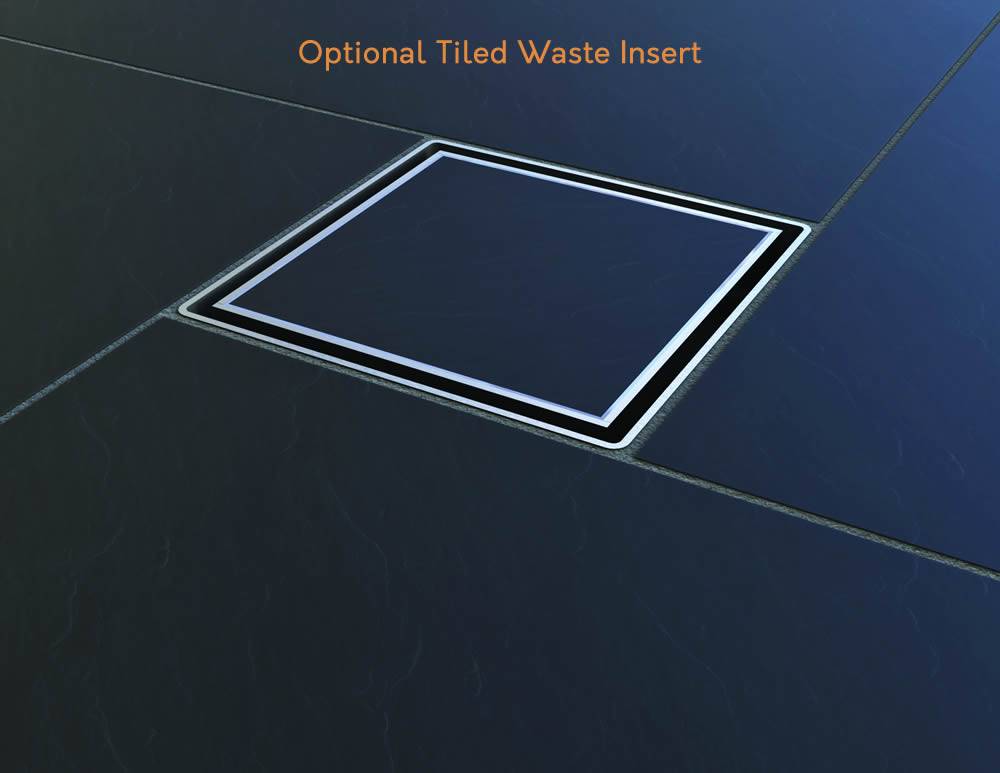 Optional tiled waste insert for Impey Aqua Dec Easy Fit