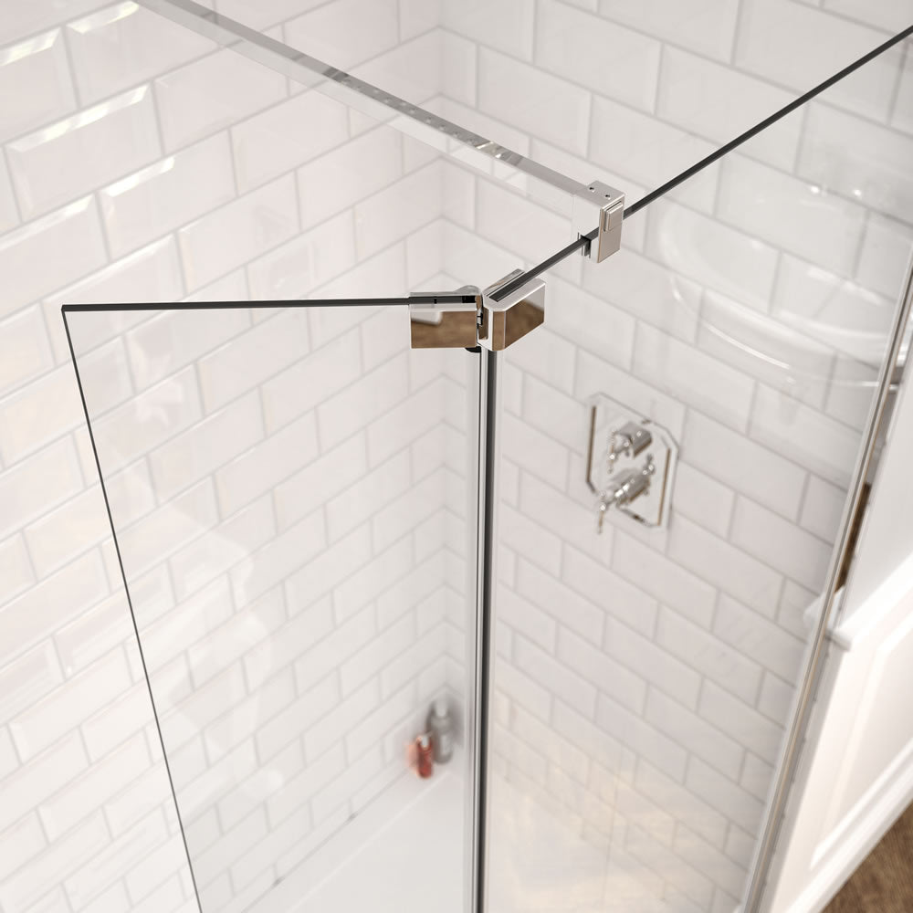 Kudos Ultimate Shower Screens: Hinged Deflector Panel - 300mm