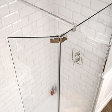 Kudos Ultimate Shower Screen with Optional Hinged Deflector Panel - Close Up
