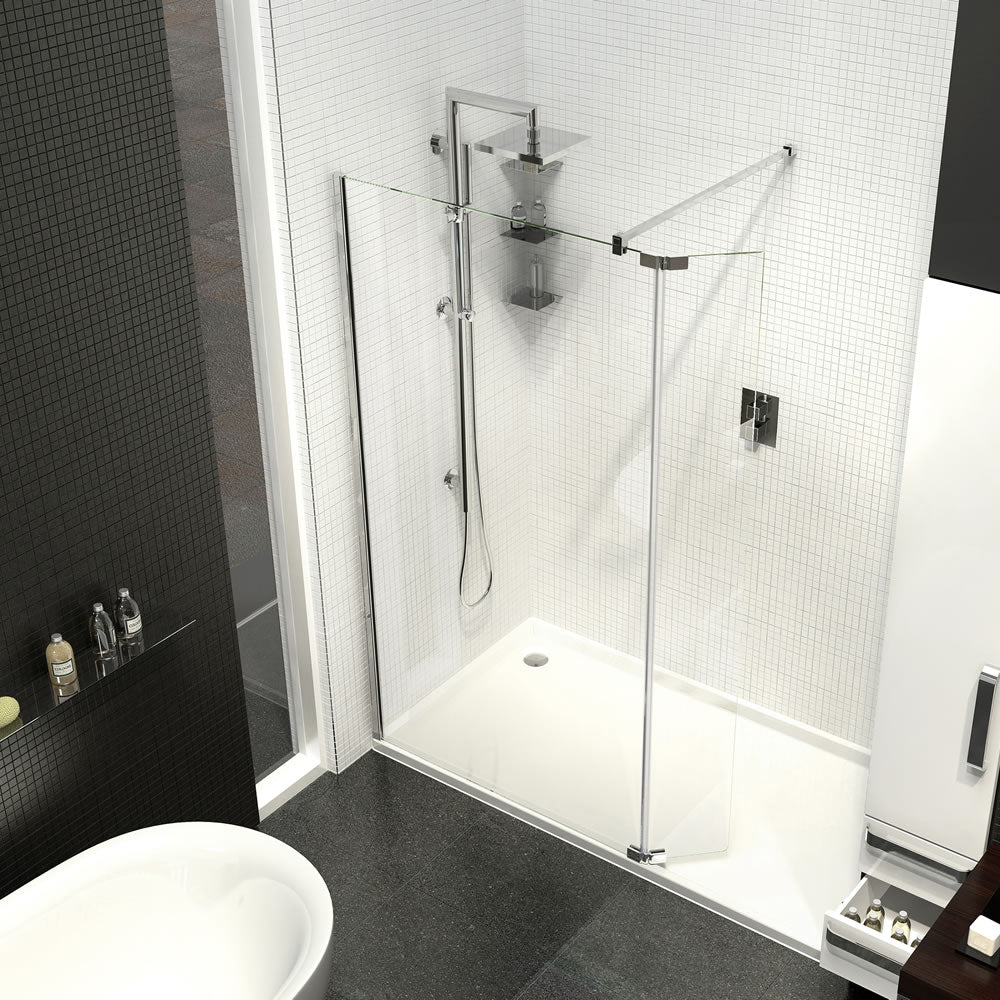 Kudos Ultimate Shower Screens Hinged Deflector Panel 300mm